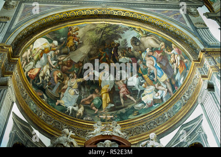 Italien, Emilia Romagna, Parma, der Kathedrale S. Maria Assunta, Reliefs von Benedetto Antelami, der Beweis der romanischen Kunst und den grandiosen Fresken von Antonio Allegri da Correggio, bekannt. Stockfoto