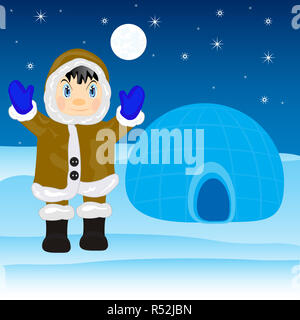 Neben Eskimo Iglu Stockfoto