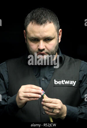 Stephen Maguire während seinem Match gegen Simon Lichtenberg bei Tag drei der Betway UK Championship am York Barbican. PRESS ASSOCIATION Foto. Bild Datum: Donnerstag, November 29, 2018. Photo Credit: Tim Goode/PA-Kabel Stockfoto