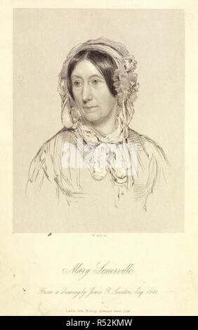 Mary Sommerville. Physische Geographie. Vierte Ausgabe... überarbeitet. London, 1858. Mary Sommerville (1780-1872), schottischer Mathematiker und Astronom. Porträt. Bild aus der Physischen Geographie. 4. überarbeitete Auflage. Ursprünglich veröffentlicht in London, 1858 produziert. . Quelle: 10002.b 11, frontispiz. Autor: Somerville, Maria. Holl, W. Swinton, James R. Stockfoto