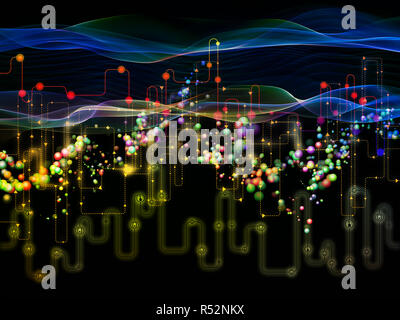 Art und Weise des Datenflusses Stockfoto