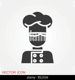 Koch Symbol in einem Kochen hat Vector Logo. Küche Symbol. Stock Vektor
