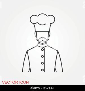 Koch Symbol in einem Kochen hat Vector Logo. Küche Symbol. Stock Vektor