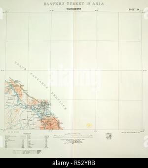 Nakhichewan. Osten der Türkei in Asien. Maßstab 1:250.000, oder 1.0. London: Geographische Abschnitt, General Personal, 1901. Quelle: Maps.152.d.2, Blatt 14. Stockfoto