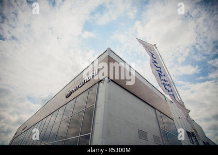 Ufa, Russland Juli 8, 2018: Hyundai Motor Company Dealership. Stockfoto