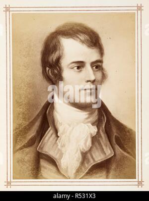 Robert Burns (25. Januar 1759 â € "21. Juli 1796) (auch als Robbie Burns, Rabbie Burns, Liebling Schottland's Sohn, der Pflüger Dichter, Robden des Solway Firth, der Barde von Ayrshire und in Schottland bekannt als die Bardin, war ein schottischer Dichter und Lyriker. Er wird weithin als die nationalen Dichter von Schottland angesehen. Englischer Dichter. Zwölf Essays... Mit zwölf Porträts. London: Frederick Bruckmann, 1876. Quelle: 1560/4193 Platte mit Blick auf Seite 122. Autor: Gostick, Joseph. Stockfoto