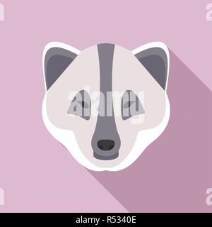 Polar fox Symbol. Flache Darstellung von Polar fox Vektor Symbol für Web Design Stock Vektor