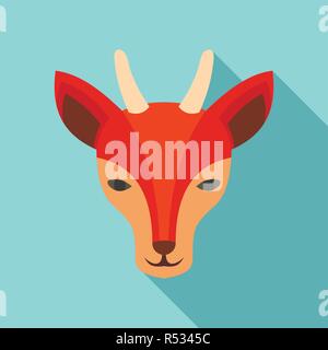 Wild doe Symbol. Flache Darstellung der Wilden doe Vektor Symbol für Web Design Stock Vektor