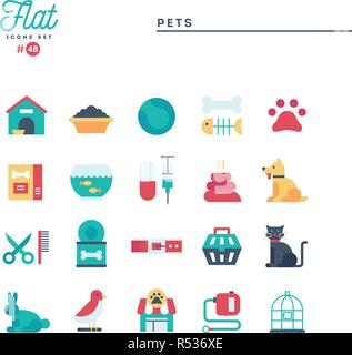 Haustiere, Symbole, Vektor, Abbildung Stock Vektor