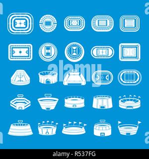 Arena Sport Szene Symbole gesetzt. Einfache Abbildung: 25 Arena Sport Szene Vector Icons für Web Stock Vektor