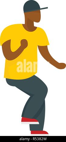 Hip Hop Tänzer Symbol. Flache Abbildung: Hip Hop Tänzer vektor Symbol für Web Design Stock Vektor
