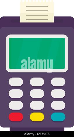 Zahlung Bank terminal symbol Papier. Flache Darstellung der Zahlung Bank terminal Papier vektor Symbol für Web Design Stock Vektor