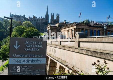 Scottish National Gallery, Princes Street, Edinburgh, Schottland, Großbritannien. Stockfoto