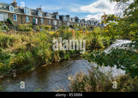 Wasser von Leith, herbstliche Farben, Stadtzentrum von Edinburgh, Edinburgh, Schottland, Großbritannien. Stockfoto