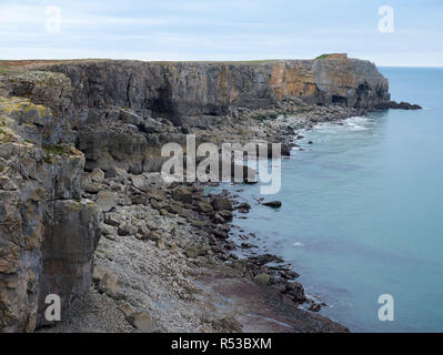 St. Govan's Kopf, Pembrokshire, Wales Stockfoto