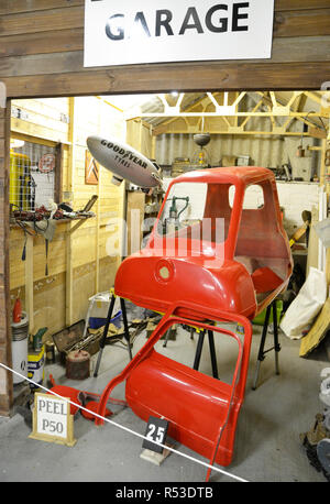 Peel P50 in der Bubble Car Museum, Boston, Lincolnshire, Großbritannien Stockfoto