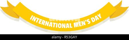 Internationalen men Tag Ribbon Symbol. Flache Darstellung der Internationalen men Tag ribbon Vektor Symbol für Web Design Stock Vektor