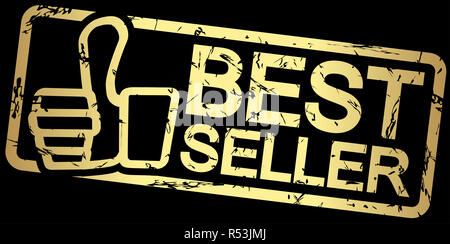 Gold Briefmarke Bestseller Stockfoto