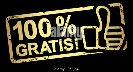 Gold Briefmarke 100% kostenlos Stockfoto