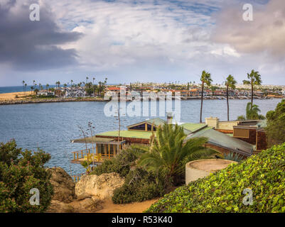 Balboa Peninsula gesehen von Newport Beach Stockfoto