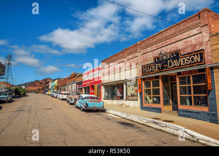 Historischen Erie Street in Lowell, jetzt Teil von Bisbee, Arizona Stockfoto