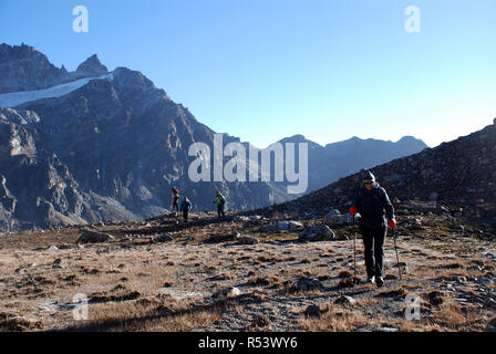 Die lumba Sumba Pass im östlichen Nepal Stockfoto