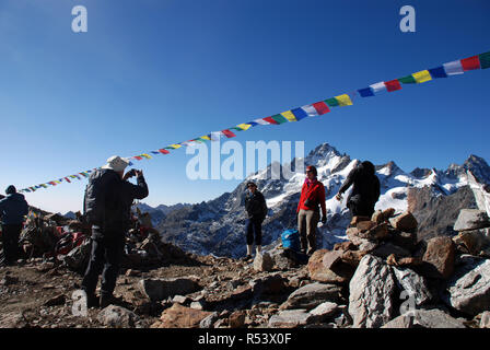 Die lumba Sumba Pass im östlichen Nepal Stockfoto