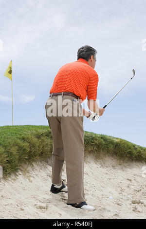 Man spielt golf Stockfoto