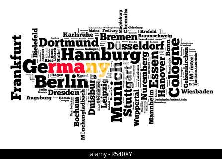 Städte und Gemeinden in Deutschland Stockfoto
