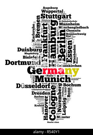 Städte und Gemeinden in Deutschland Stockfoto