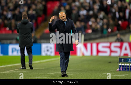 London, Großbritannien. 28. November 2018. Internazionale (Inter Mailand) Manager Luciano Spalletti während der UEFA Champions League Match zwischen den Tottenham Hotspur und Internazionale im Wembley Stadion, London, England am 28. November 2018. Foto von Andy Rowland. Credit: Andrew Rowland/Alamy leben Nachrichten Stockfoto