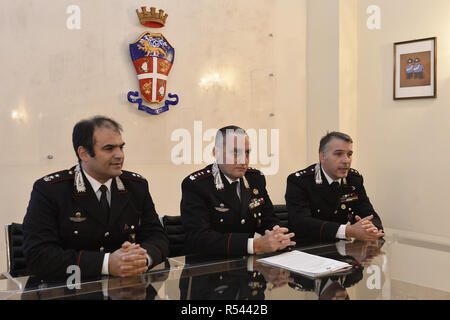 Foto Richard Morgano/LaPresse 29 Novembre 2018 Brescia, Italia Cronaca Presentazione calendario 2019 carabinieri Nella Foto: Oreste Gargano Luigi Magrini Foto Richard Morgano/LaPresse November 29, 2018 Brescia, Italien News Cronaca Presentazione calendario 2019 carabinieri In der Pic: Oreste Gargano Luigi Magrini Stockfoto