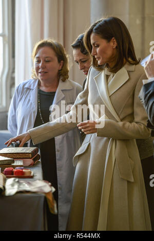 Madrid, Spanien. 29 Nov, 2018. *** Keine SPANIEN ***Queen Letizia von Spanien besucht die zum Gedenken an den 40. Jahrestag der früheren nationalen Employment Institute, aktuelle öffentliche Arbeitsverwaltung Zustand am Königlichen Palast am 29. November 2018 in Madrid, Spanien. Credit: Jimmy Olsen/Medien Punch/Alamy leben Nachrichten Stockfoto