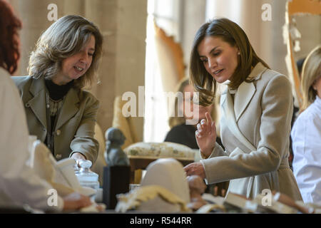 Madrid, Spanien. 29 Nov, 2018. *** Keine SPANIEN ***Queen Letizia von Spanien besucht die zum Gedenken an den 40. Jahrestag der früheren nationalen Employment Institute, aktuelle öffentliche Arbeitsverwaltung Zustand am Königlichen Palast am 29. November 2018 in Madrid, Spanien. Credit: Jimmy Olsen/Medien Punch/Alamy leben Nachrichten Stockfoto