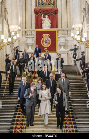 Madrid, Spanien. 29 Nov, 2018. *** Keine SPANIEN ***Queen Letizia von Spanien besucht die zum Gedenken an den 40. Jahrestag der früheren nationalen Employment Institute, aktuelle öffentliche Arbeitsverwaltung Zustand am Königlichen Palast am 29. November 2018 in Madrid, Spanien. Credit: Jimmy Olsen/Medien Punch/Alamy leben Nachrichten Stockfoto