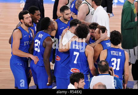 Foto Richard Morgano/LaPresse 29 Novembre 2018 Brescia, Italia Sport Warenkorb FIBA Coppa del Mondo 2019 Qualificazioni Italia - Litauen Nella Foto: Italia Foto Richard Morgano/LaPresse November 29, 2018 Brescia, Italien Sport Warenkorb FIBA WM2019-Qualifikation Italien - Litauen In der Pic: Italia Stockfoto