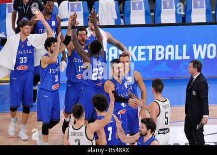 Foto Richard Morgano/LaPresse 29 Novembre 2018 Brescia, Italia Sport Warenkorb FIBA Coppa del Mondo 2019 Qualificazioni Italia - Litauen Nella Foto: Italia Foto Richard Morgano/LaPresse November 29, 2018 Brescia, Italien Sport Warenkorb FIBA WM2019-Qualifikation Italien - Litauen In der Pic: Italia Stockfoto