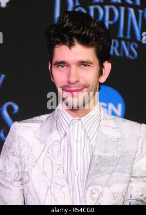 Hollywood, Kalifornien, USA. 29. November 2018. Schauspieler Ben Whishaw besucht die Weltpremiere von Disney's ''Mary Poppins gibt 'am 29 November, 2018 an der Dolby Theatre in Hollywood, Kalifornien. Foto von Barry King/Alamy leben Nachrichten Stockfoto