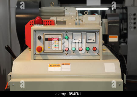 Maschinensteuertafel Stockfoto