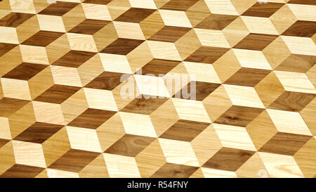 3d Holz Fliesen Stockfoto