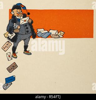 Ein alter Mann (der Autor?) lesen Briefe an den Weihnachtsmann gerichtet. [Ein Besuch von St. Nikolaus.] Denslow die Nacht vor Weihnachten... In einem Buch von W. W. Denslow, etc. London: T. Fisher Unwin, 1902 dargestellt. Quelle: 12805.w.66. Sprache: Englisch. Autor: Leason, Percy Alexander. Moore, Clement Clarke. Stockfoto