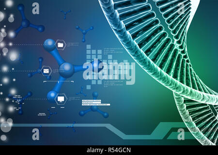 Modell der twisted Chrom DNA-Kette Stockfoto