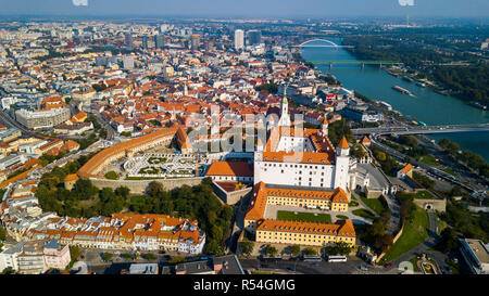 Die Burg von Bratislava oder Bratislavský hrad, Bratislava, Slowakei Stockfoto