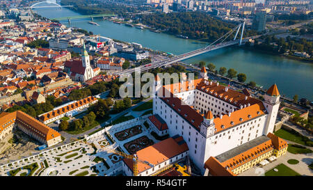 Die Burg von Bratislava oder Bratislavský hrad, Bratislava, Slowakei Stockfoto