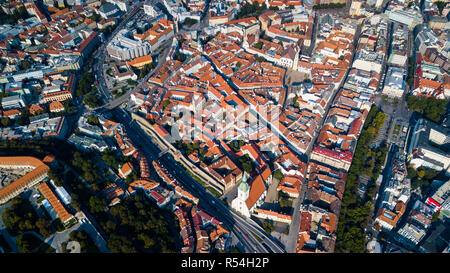 Altstadt von oben, Bratislava, Slowakei Stockfoto