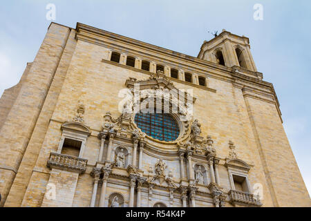 Die Kathedrale von Girona, ist eine römisch-katholische Kirche in Girona, Katalonien, Spanien Stockfoto