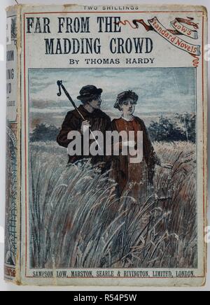 Ein Mann und eine Frau gehen in ein Feld. Weit entfernt von der Hektik des Alltags. London: Sampson Niedrig, Marston, Searle & Rivington, 1889. Quelle: RB.23. a. 15316, vordere Abdeckung. Sprache: Englisch. Autor: Hardy, Thomas. Stockfoto