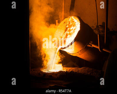 Metall Schmelzprozess Stockfoto