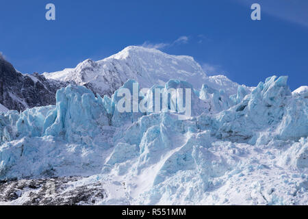 Blaue Gletscher in die Drygalski Fjord auf South Georgia, Antarktis Stockfoto