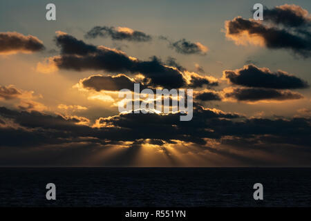 Sonnenuntergang über dem Indischen Ozean in Perth, Western Australia Stockfoto